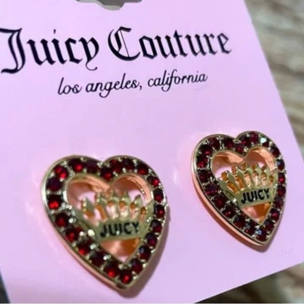 NEW JUICY 💕💕COUTURE 💕💕 HEART STUDS EARRINGS